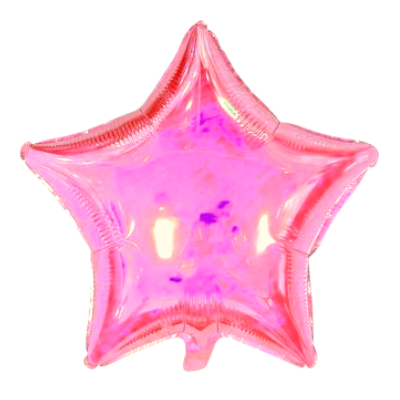 Producto - Globo Estrella Iridiscente Rosa 45cm