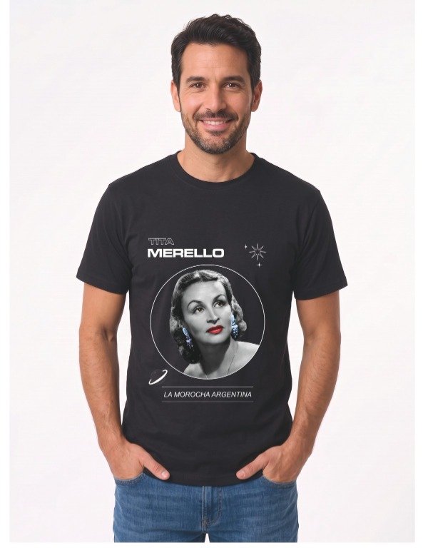 Producto - Remera Tita Merello La Morocha Argentina - Negra - 1