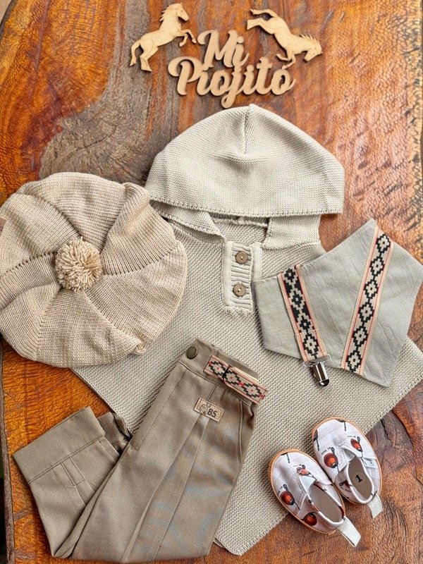 Producto - Poncho de hilo Arena - 4
