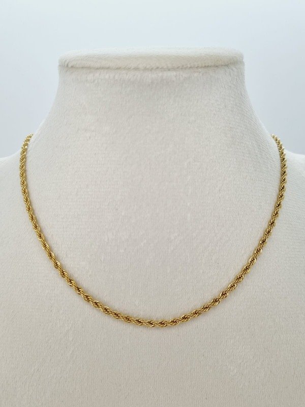 Producto - Cadena acero dorado torsada indiv med 50cm