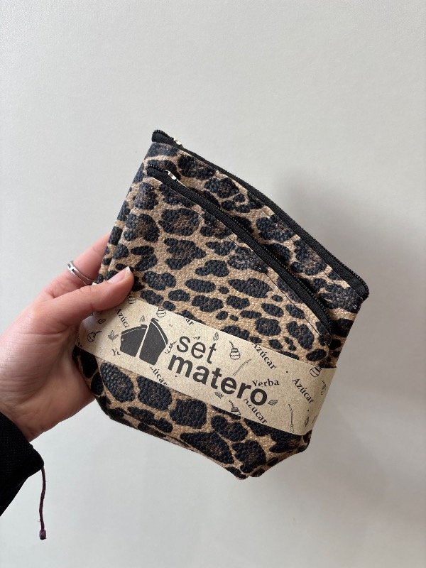 Producto - Chau lata doble animal print (yerbera + azucarera)