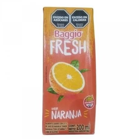 Producto - Baggio Fresh Naranja 200 ml x 18 UNIDADES