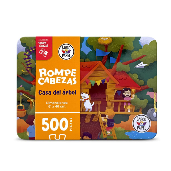 Producto - Rompecabezas 500 piezas en lata - Casa del árbol