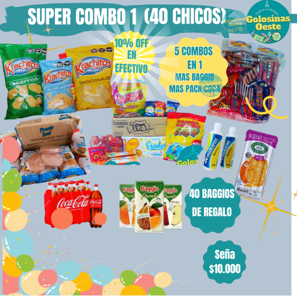 Producto - Super combo 1 ( 40 Chicos)