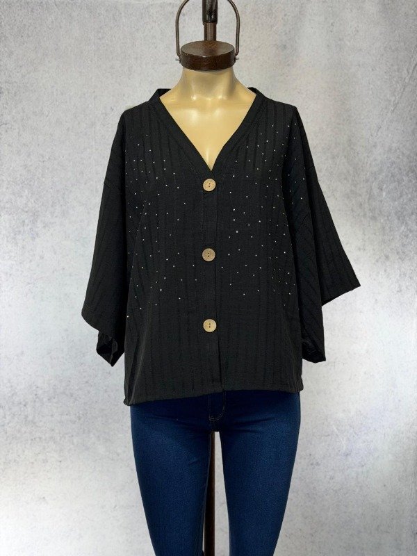Producto - CARDIGAN LIRIA NEGRO STRASS OVER