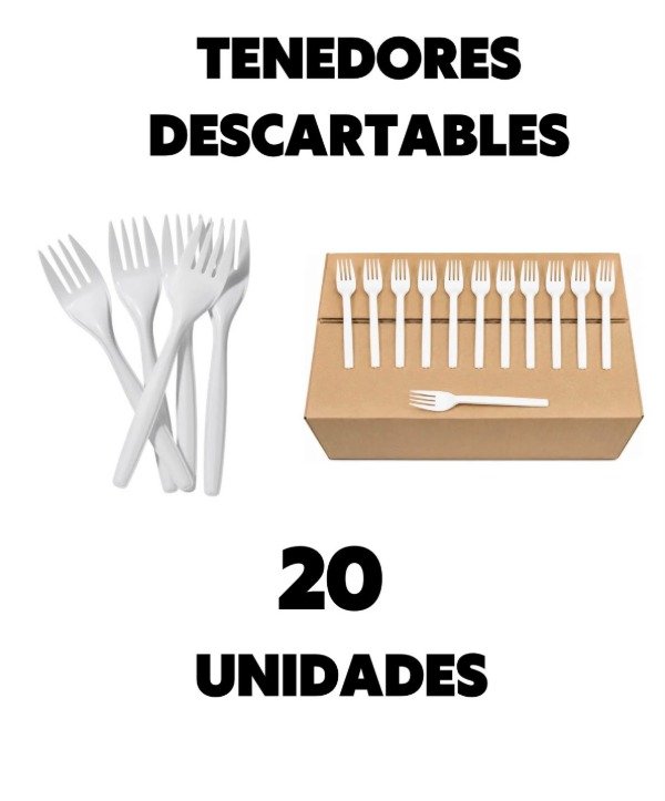 Producto - TENEDORES DESCARTABLES X 20 UNIDADES