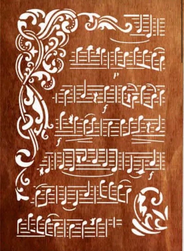 Producto - Stencil I434 20x30 MUSICAL