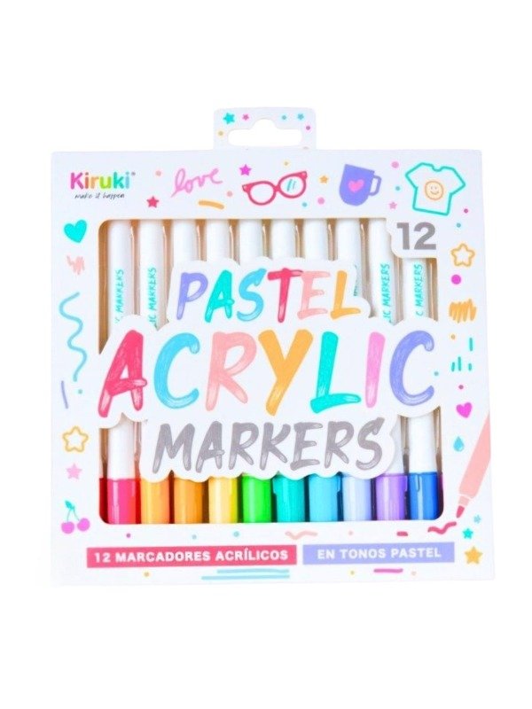 Producto - Marcadores Acrilicos Kiruki Estuche X12 Colores Pastel