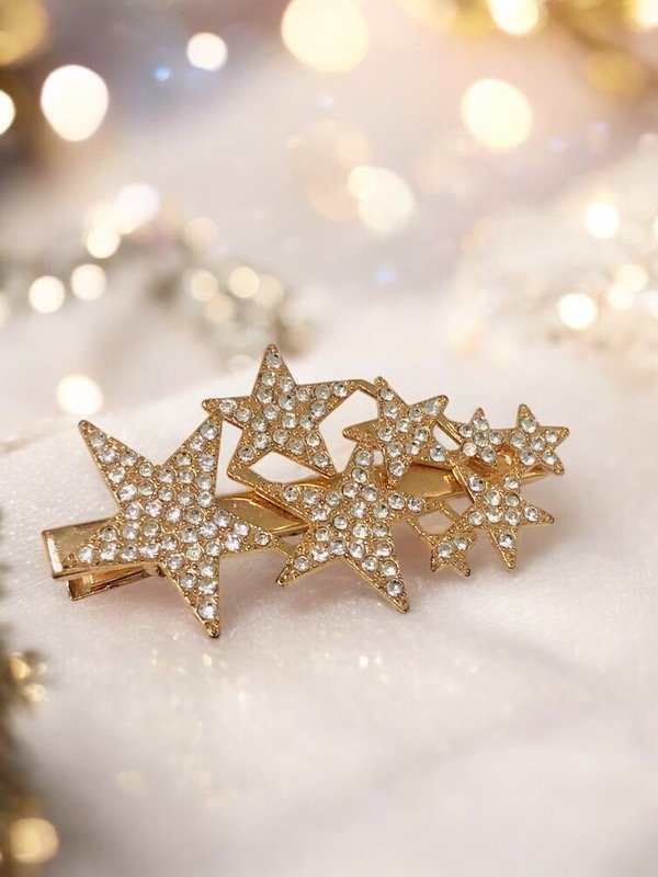 Producto - Hebilla dorada estrellas con strass