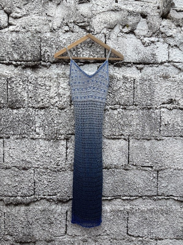 Producto - vestido vintage 2000s degradé de azules