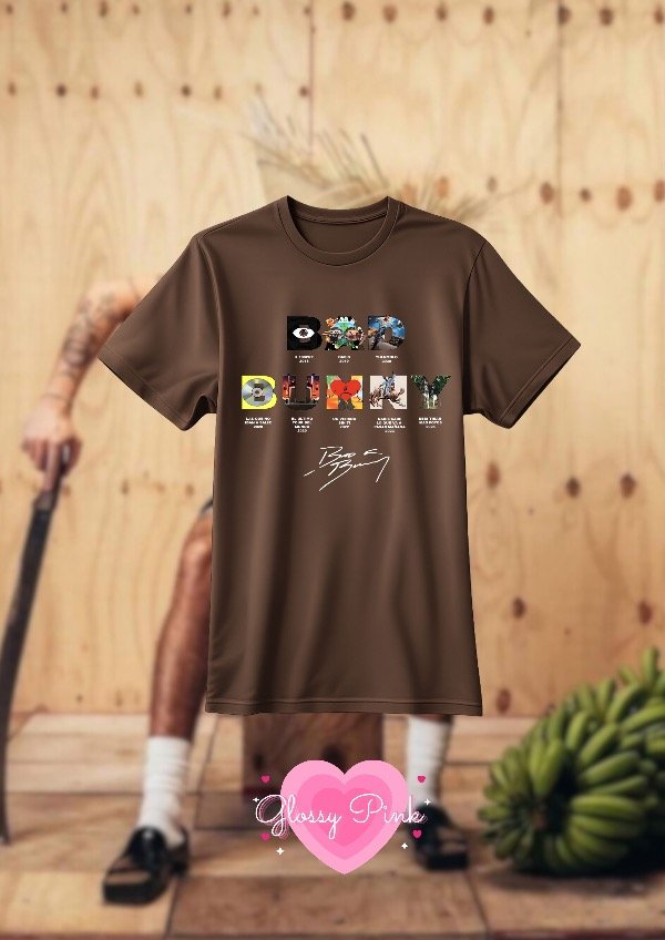 Producto - Remera marrón Bad Bunny Album - DTF