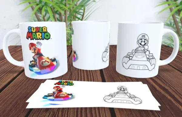 Producto - Taza - para pintar - super mario 1