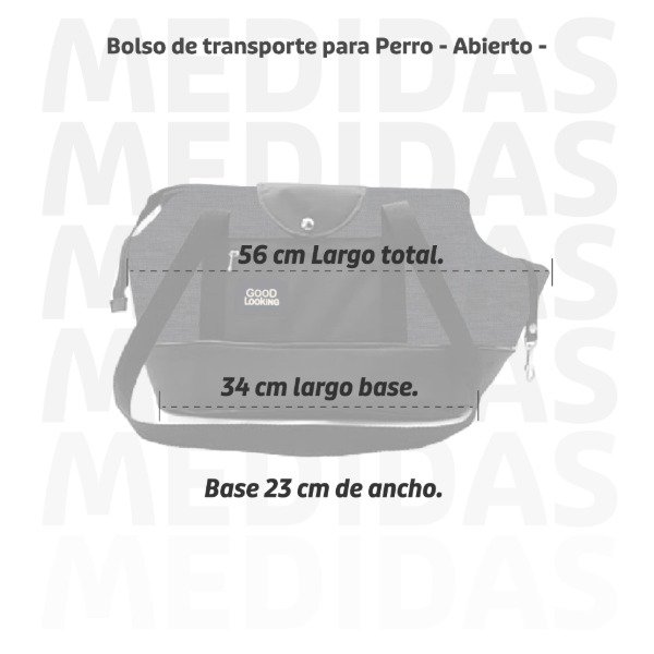 Producto - Bolso de transporte para Perro - Abierto - GRIS - 1