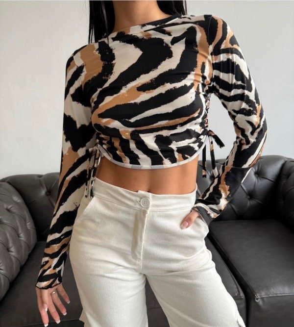 Producto - Top print frunce