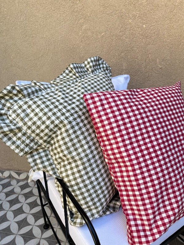 Producto - Almohadon cuadrille volado verde 50x50