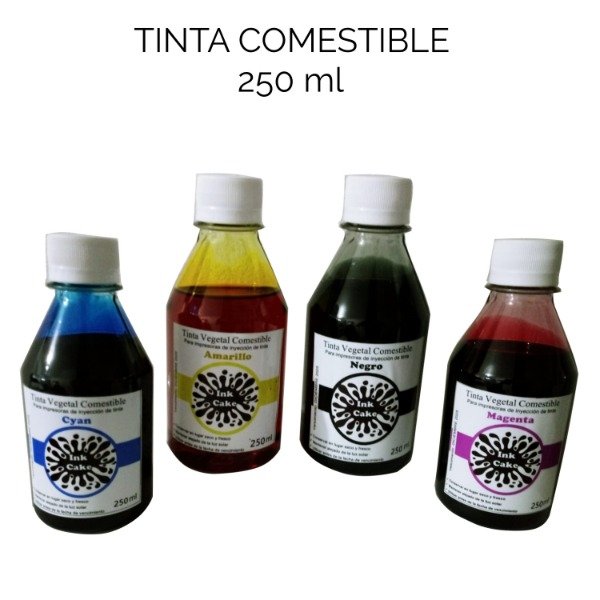 Producto - PACK  POR 4 TINTAS COMESTIBLES 250 ML