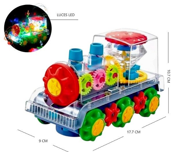 Producto - Tren de engranajes transparente Con Música Y Movimiento Interactivo