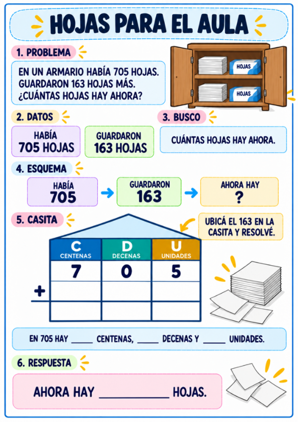 Producto - Problemas con Casitas: Sumas y Restas de 3 Cifras, Familias del 500 al 900 - 3