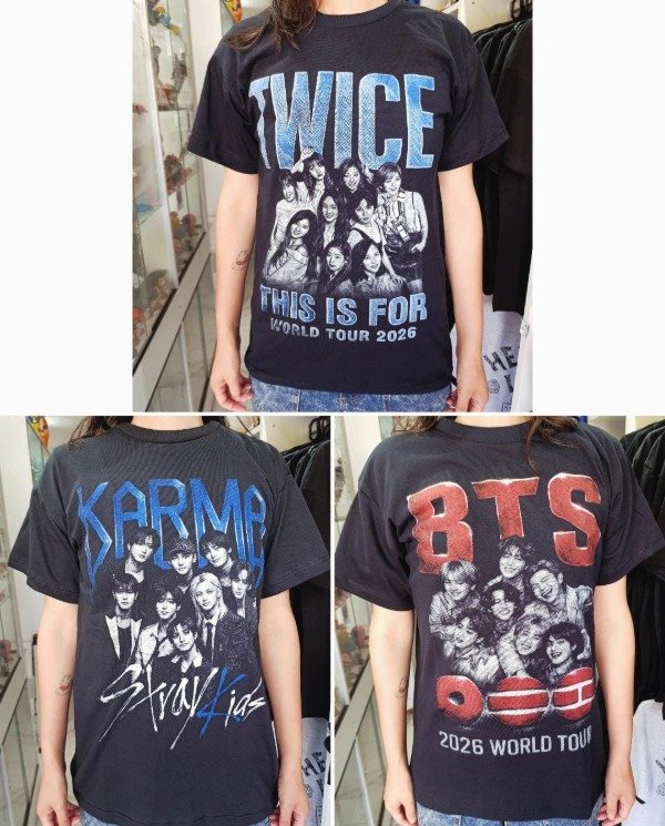 Producto - Remera de algodon BTS,STRAY KIDS, TWICE (ingrese para elegir)