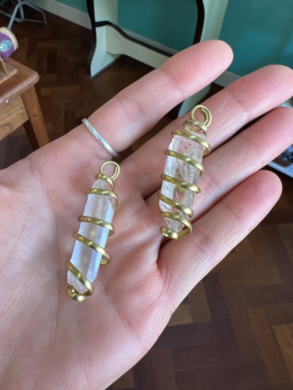 Producto - Dije Punta de Cuarzo Cristal Bronce