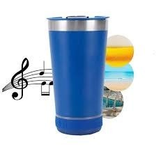 Producto - VASO TERMICO CON PARLANTE BLUETOOTH Y DESTAPADOR COLOR AZUL