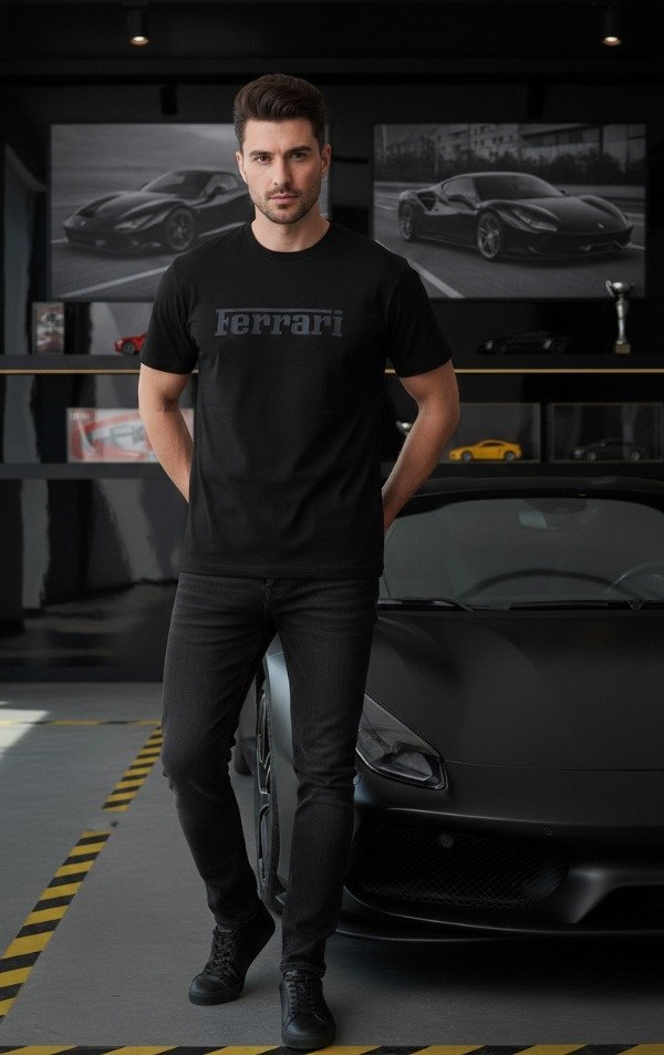 Producto - Remera Ferrari Formula F1 Algodon Premium Negra