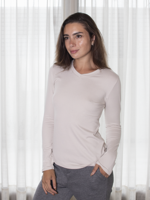 Producto - Manga Larga Cuello V Modal Soft (Art. 0267)