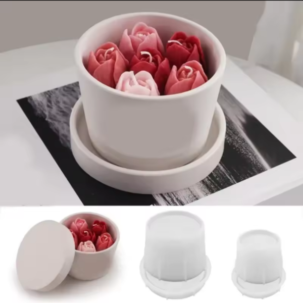 Producto - MOLDE MACETA CON PLATO GRANDE