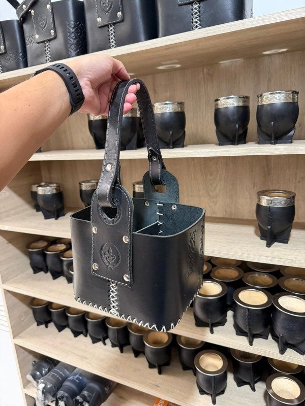 Producto - Canasta Matera Portatermo Cuero Premium Legítimo