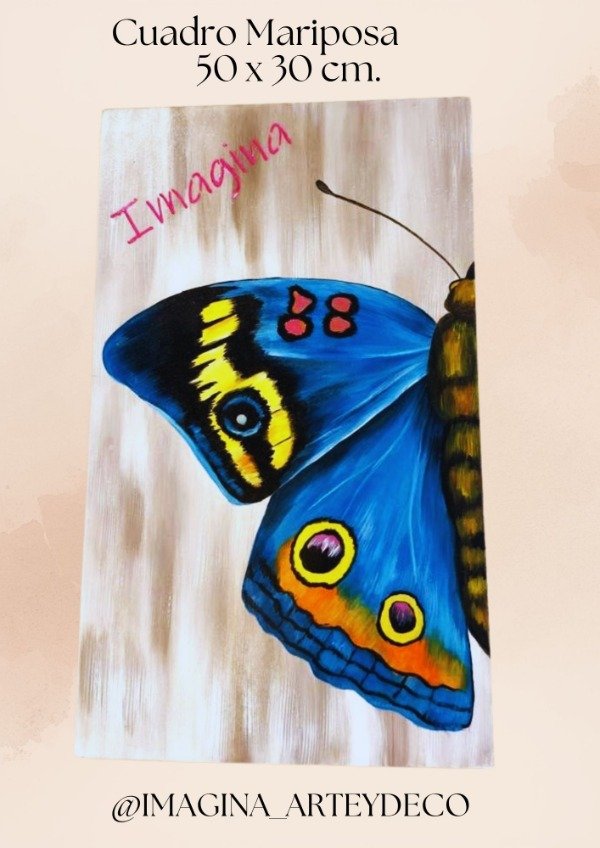 Producto - Cuadro Decorativo Mariposa Azul