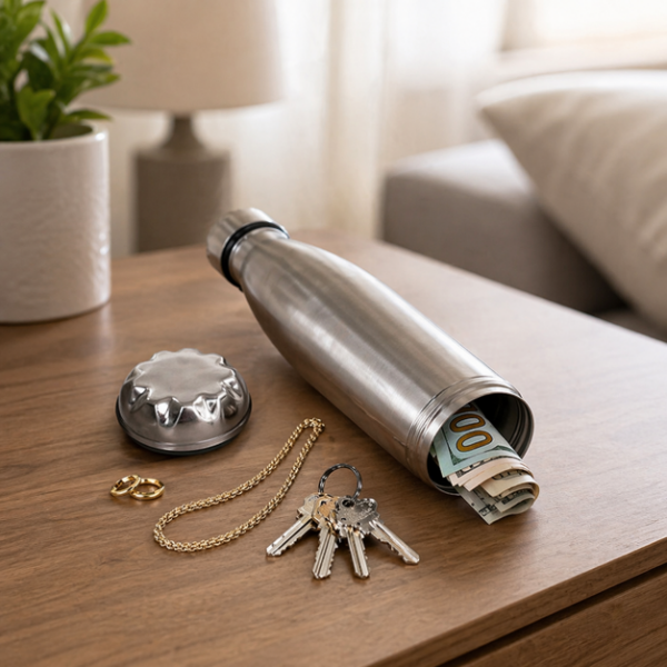 Producto - Botella de Agua Segura de Desviación de Acero Inoxidable 750ml