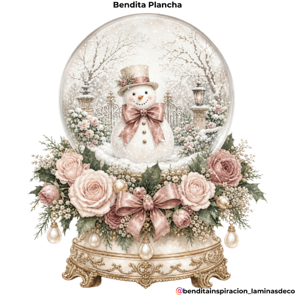 Producto - Bendita Plancha 029 Esfera de Navidad Muñeco de nieve