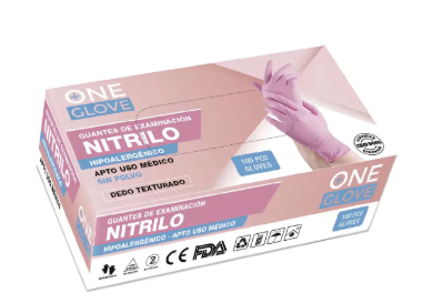 Producto - guantes de nitrilo rosa