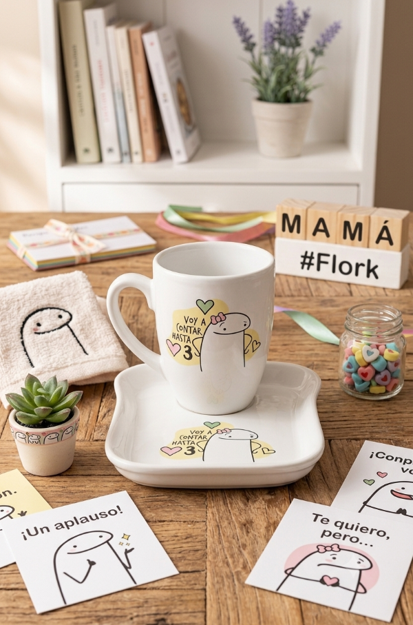 Producto - SET FLORK MAMÁ TAZA +TOSTADA - 1