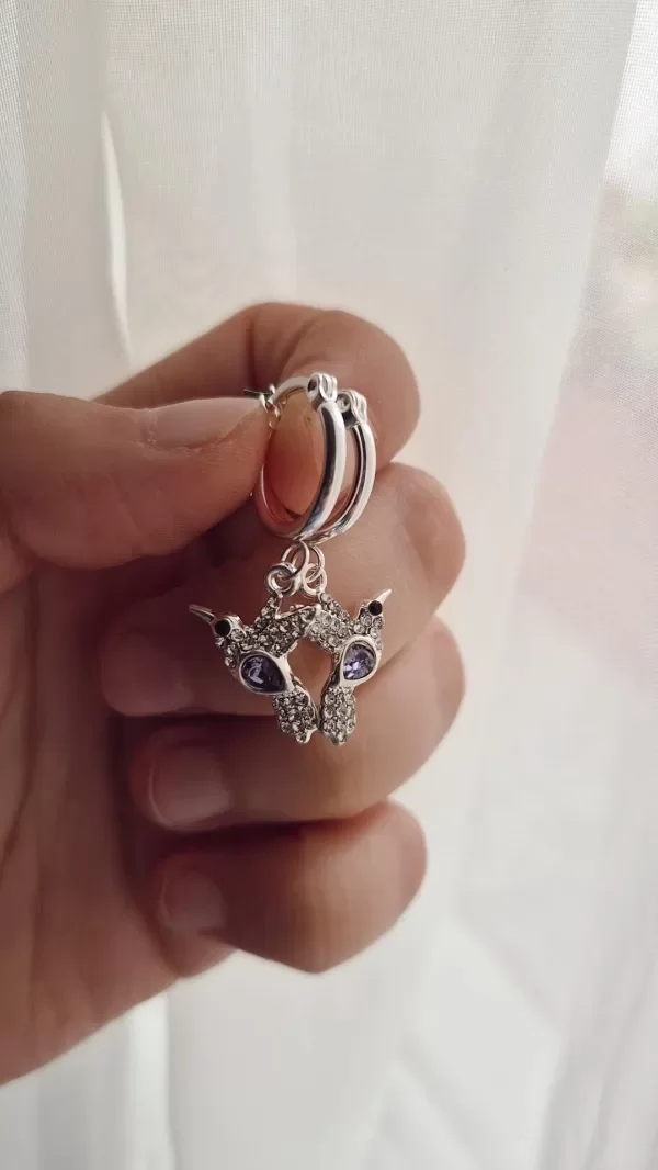 Producto - Aros colibrí con piedrita de color AB - 5