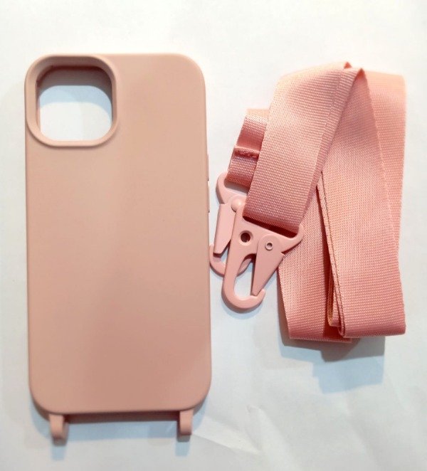 Producto - Funda con Correa Ajustable Rosa para iPhone 14