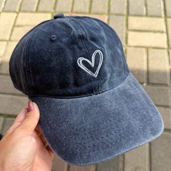 Producto - Gorra batik azul corazon