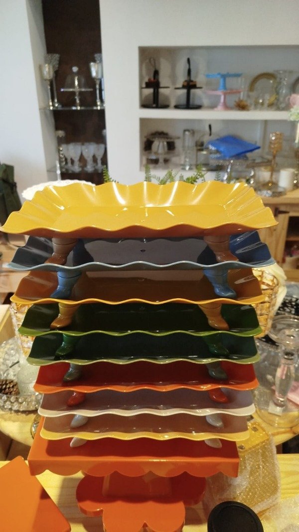 Producto - Bandeja rectangular con patitas COLORES VINTAGE