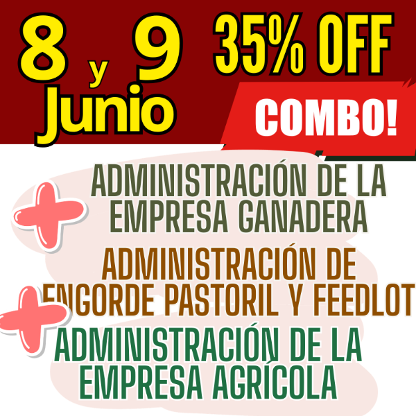 Producto - COMBO 3 CURSOS: Admin Ganadera + Engorde Pastoril y Feedlot + Admin Agrícola