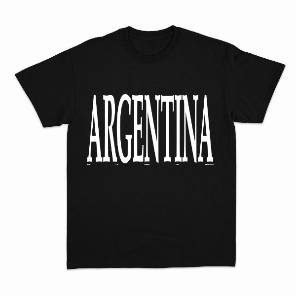 Producto - Argentina en negro y manga corta