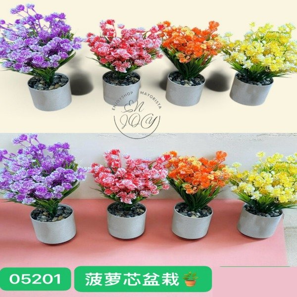 Producto - PLANTA ARTIFICIAL FLOR CON MACETA 05201