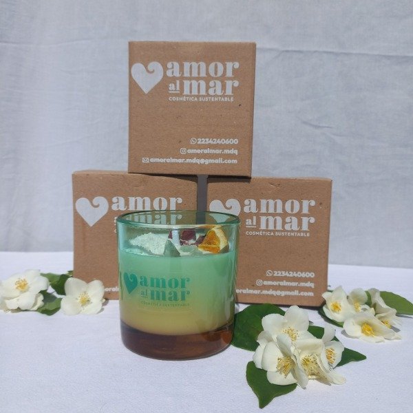 Producto - Vela de soja Mar fragancia limón nostálgico