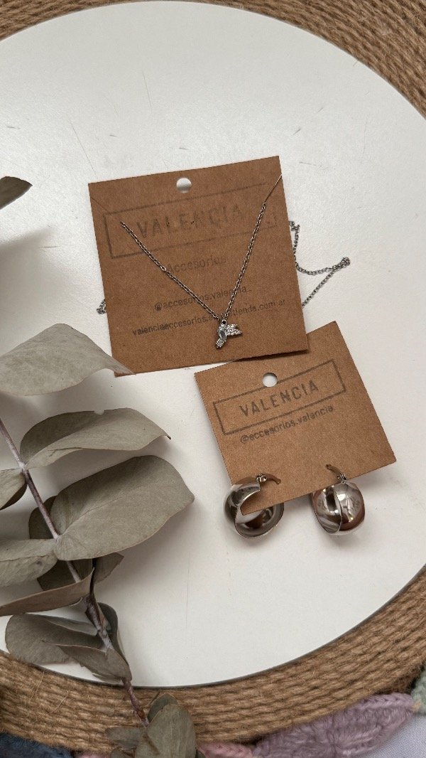 Producto - Conjunto colibrí celeste más argollitas AQ