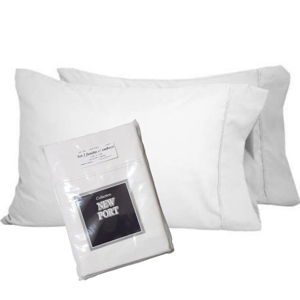 Producto - 2 Fundas de almohadas de 50 x 100 cm. New port. 180 hilos. Algodón