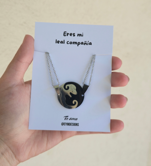 Producto - Collares yin y yang perritos para compartir
