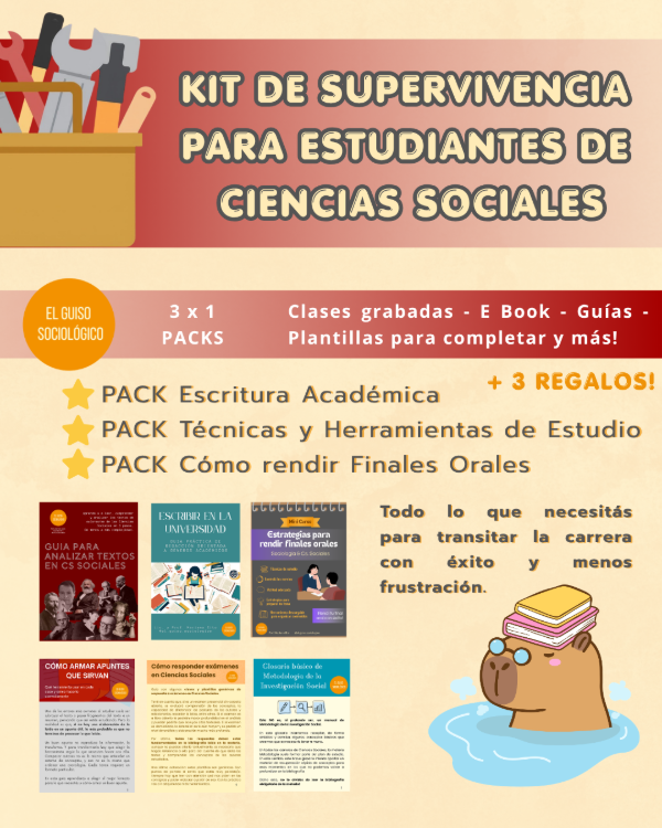 Producto - 3x1: KIT de supervivencia para estudiantes de Ciencias Sociales