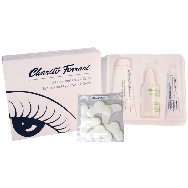 Producto - KIT COLOR PESTAÑAS Y CEJAS CHARITO FERRARI - NEGRO -
