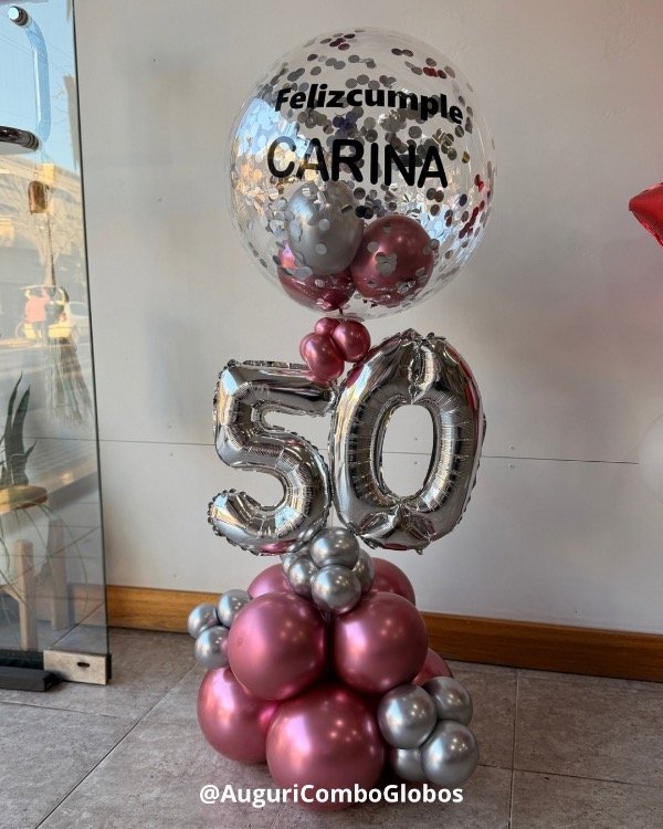 Producto - ARREGLO GLOBOS BOUQUET NUMERO 16" + BURBUJA - 0