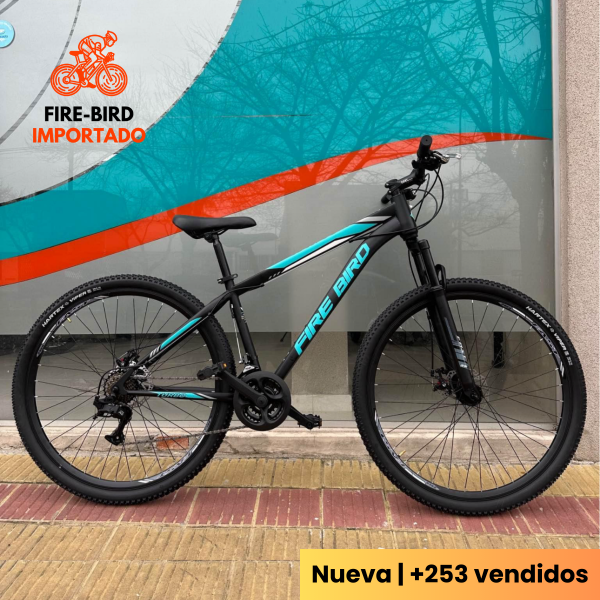 Producto - Fire Bird MTB (Negro+Turquesa) Rodado 29-26-24