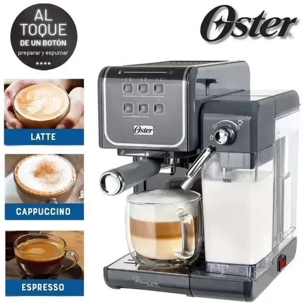Producto - CAFETERA OSTER COMPACTA TOUCH 19 BARES EM6801M BLANCO - NEGRO